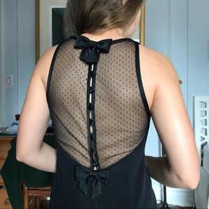 little black dress w buttons and bows🌸🌸